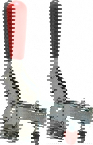 Manual Hold-Down Toggle Clamp: Vertical, 1,000 lb Capacity, U-Bar, Flanged Base